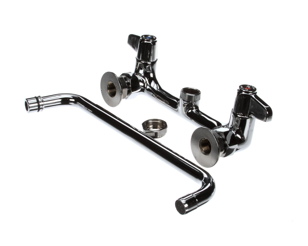 Wall Mount Faucet with 8" Centers and 12" Swivel Nozzle by T&S Brass – Brass, Multicolor, Model 5F-8WLX12
