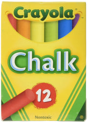 Chalk, Assorted Colors, 3 X 12 Sticks Per Box (36 Chalks) by Crayola – 36 Count (Pack of 1), Paper, Multicolor, Model 510816
