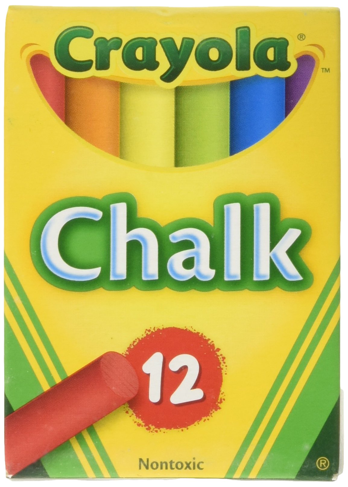 Chalk, Assorted Colors, 3 X 12 Sticks Per Box (36 Chalks) by Crayola – 36 Count (Pack of 1), Paper, Multicolor, Model 510816