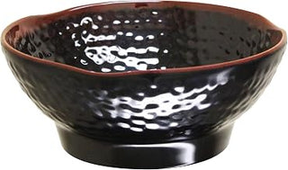 Thunder Group Tenmoku melamine dinnerware collection 40 oz, 8" wave soup bowl, comes in dozen