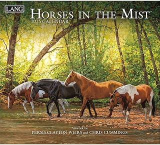 Lang, Horses in the Mist by Persis Clayton Weirs and Chris Cummings 2025 Wall Calendar