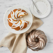 Swirl Bundt Pan by Nordic Ware – small, Aluminum, Toffee, Model 94047SLT