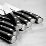 Wusthof Classic Ikon 8-piece Steak Knife Set with Wood Case by Wüsthof – 8-piece, High Carbon Stainless Steel, Stainless Steel / Black, Pack of 8