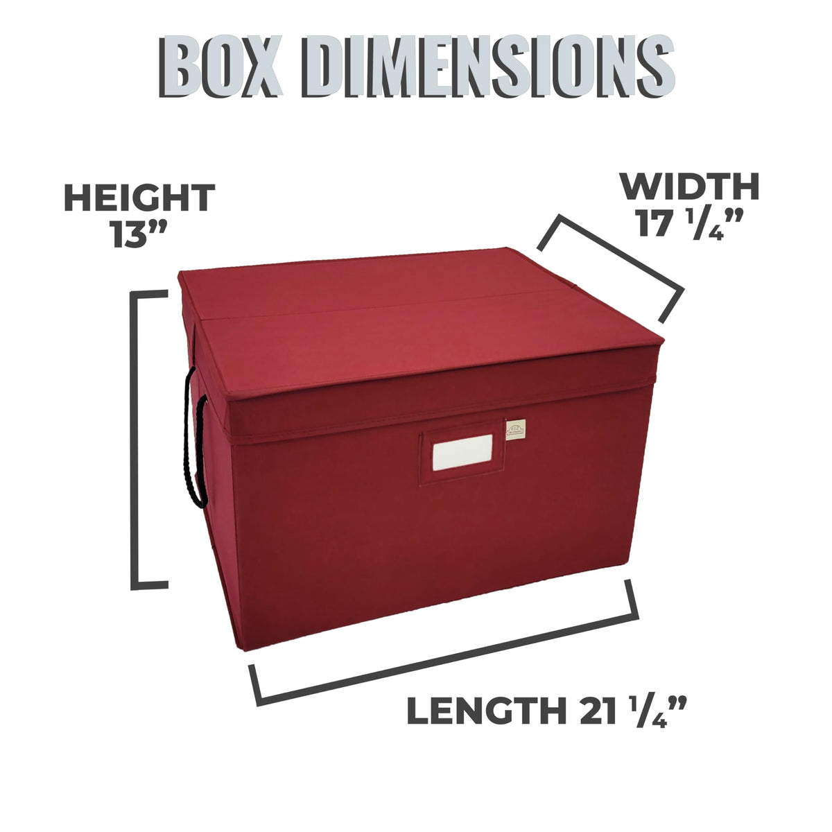 612 Vermont Ornament Storage Box, Holds 60 Ornaments of 4 Inches, Burgundy