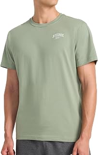 Reebok Men's Touchdown Crewneck T-Shirt, Standard Fit, Lightweight Cotton-Poly Fabric