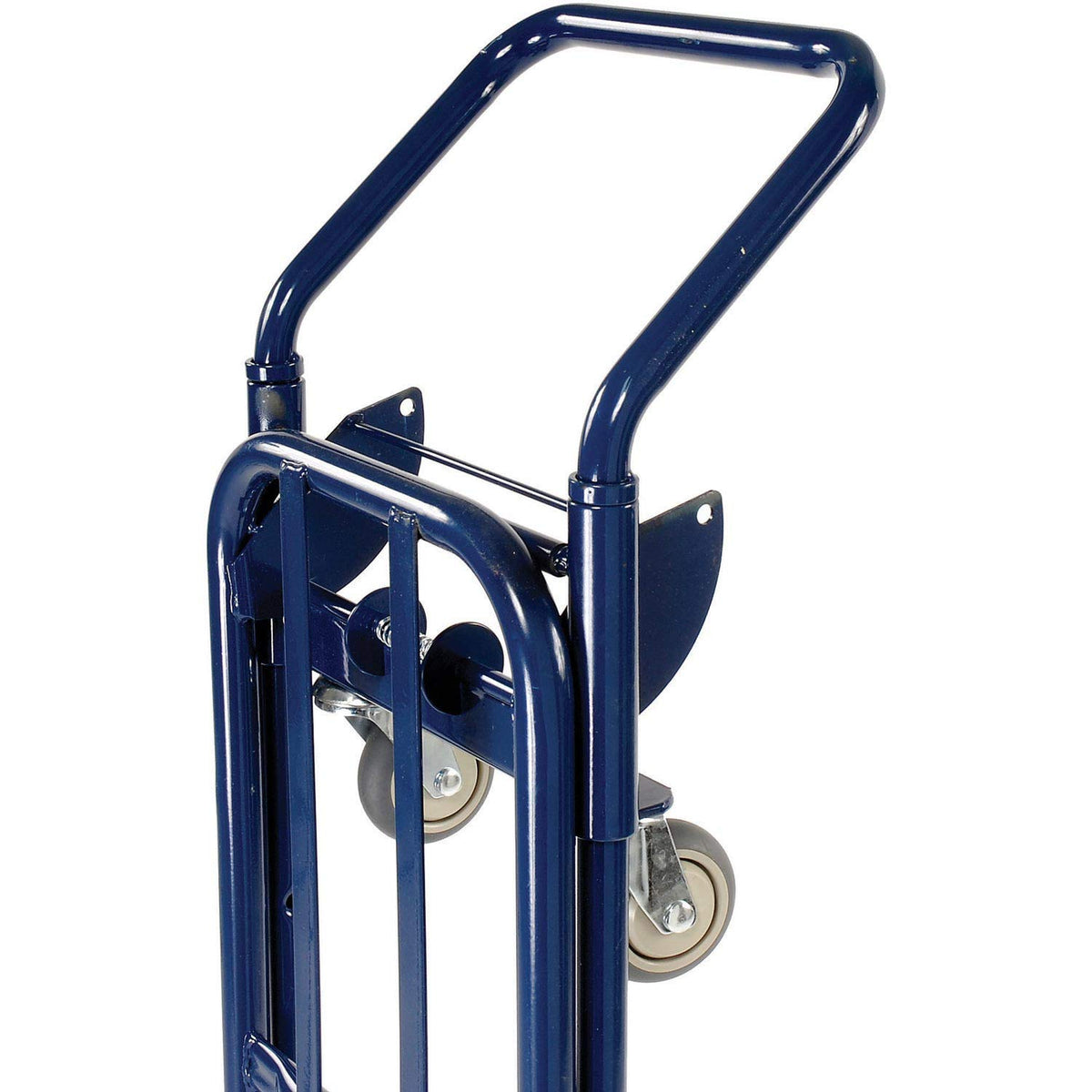 Steel 2-in-1 Convertible Hand Truck with Semi-Pneumatic Wheels by Global Industrial – 48"L x 16"W x 19"H, Alloy Steel, Blue, Model 185545