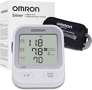 Omron Silver Blood Pressure Monitor & Upper Arm Blood Pressure Cuff