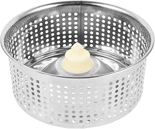Ipetboom Stainless Steel Metal Basket Mop Bucket Dry Rotating Accessory Mop Bucket Splashing Cleaning Tools Dry Basket Only
