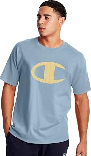 Champion Men's Classic T-Shirt, Pinstripe Script
