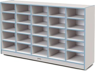 Jonti-Craft Rainbow Accents 4025JCWW131 25 Tub Mobile Storage - Without Tubs - Coastal Blue