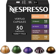 Nespresso Vertuo, Discovery Variety Pack, 50-Count Coffee and Espresso Pods