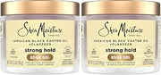 Shea Moisture SheaMoisture Edge Control Strong Hold Gel+Flaxseed Jamaican Black Castor Oil Keeps Edges in Place,No Flakes,Infused With Hydrolyzed Corn Starch,Glycerin,Indulgent Scent ParabenFree AntiFrizz Gel 3.5oz