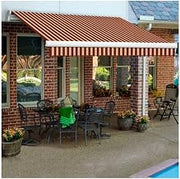 Awntech Retractable Awning Right Motor 16'W x 10'D x 10" H Burgundy/Tan