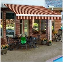 Awntech Retractable Awning Right Motor 16'W x 10'D x 10" H Burgundy/Tan