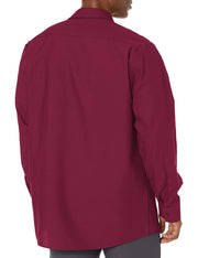 Long Sleeve Industrial Solid Work Shirt Burgundy Small - 5 Pack by Red Kap – Burgundy, Pack of 5, Model SP14