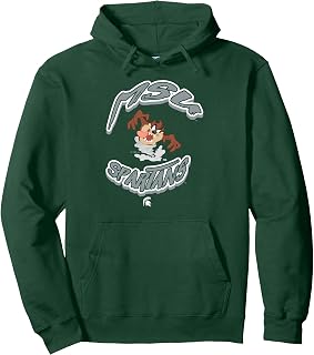 Michigan State Spartans Tasmanian Devil Looney Tunes Green Pullover Hoodie