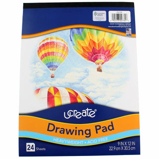 9" X 12" Drawing Pad 24 Count by Pacon – 9" x 12", Paper, Heavyweight, Model 4735