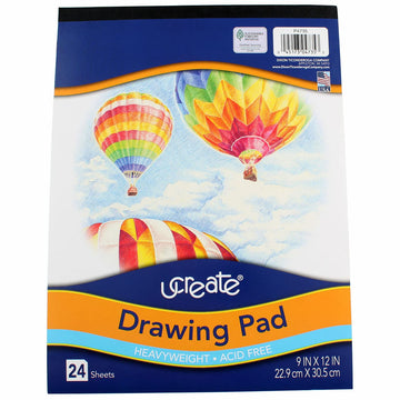 9" X 12" Drawing Pad 24 Count by Pacon – 9" x 12", Paper, Heavyweight, Model 4735