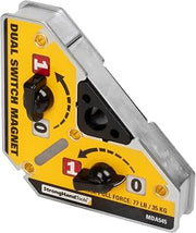 Strong Hand Tools 5 Inch Dual-Switch Magnetic Square for 45 Degree and 90 Degree, Up to 180 Celcius Degree, On/Off Switches, Max 30kg Pull Out Force, For Welders Setting Up Angle MDA545