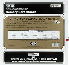 PIONEER Page Protector 12X12 5pk Holds 10 Pages W5 Black