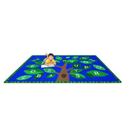 Leafy Letters 7'8" x 10'9" Rug by Joy Carpets – 7'8" x 10'9" (Rectangular), Nylon, Green, Model 1949D