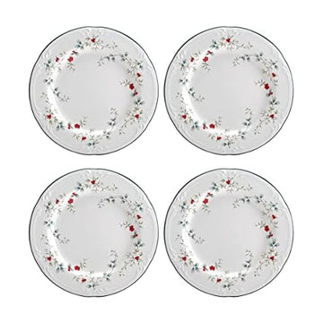 Pfaltzgraff Winterberry Salad Plate Set, 8 Inch Stoneware, Green