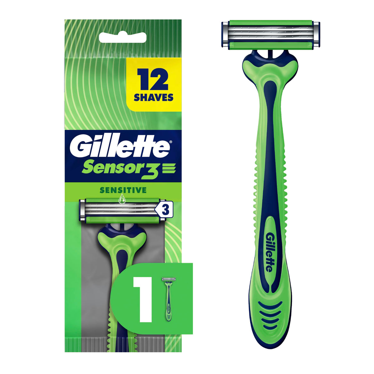 Gillette 36 Count (Pack of 1) / Modern / Green Disposable Razors
