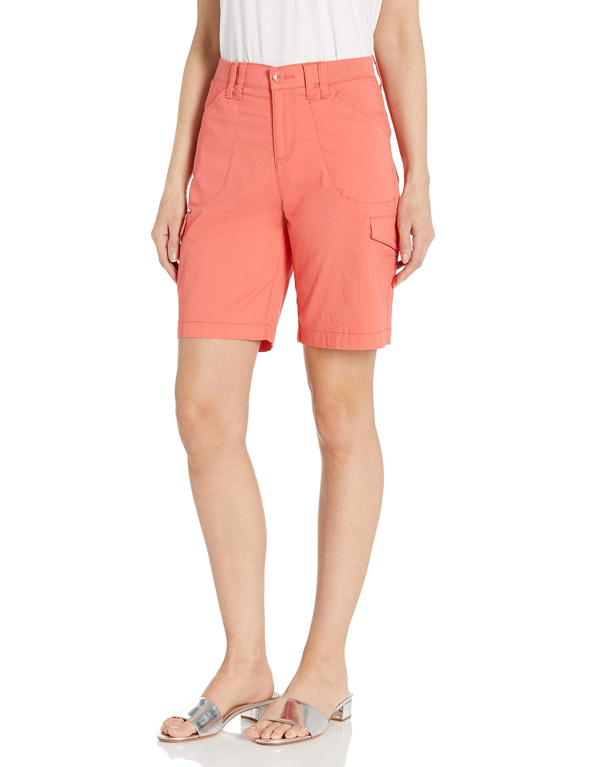 Women's Flex-to-Go Cargo Bermuda Short Shorts by Lee – Cotton, Salmon, Model 35978-74-6