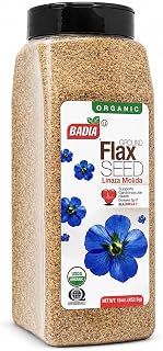 Badia Organic Ground Flax Seed, 16 oz – Fiber & Omega-3 Non-GMO Superfood