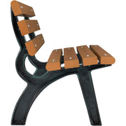 4'L Outdoor Park Bench with Backrest by Global Industrial – 4', Plastic, Tan, Model 240125TN