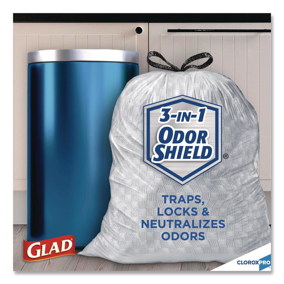 Glad 600 / 1 Count (Pack of 600) / White Trash Bags