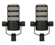 PodMic Broadcast-Grade Dynamic Microphone for Podcast Application by Rode – Metal, Black, Model PodMic 2-Pack