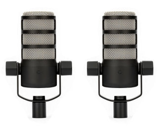 PodMic Broadcast-Grade Dynamic Microphone for Podcast Application by Rode – Metal, Black, Model PodMic 2-Pack