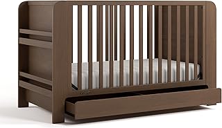 Graco Read-with-Me 4-in-1 Convertible Crib with Drawer, Hazelnut