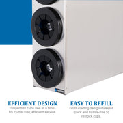 San Jamar 4 Tiers / Silver / 4 Cup Dispensers Commercial Beverage Dispensers
