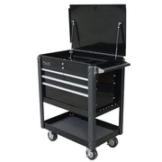 Professional Series 4-Drawer Flip-Top Utility Service Cart by Homak – 4-Drawer Service Cart, Alloy Steel, Black