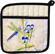 Betsy Drake PT387 Blue Dragonfly Pot Holder