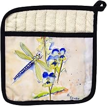 Betsy Drake PT387 Blue Dragonfly Pot Holder