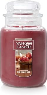 Yankee Candle Cider House Scented, Classic 22oz Large Jar Single Wick Candle, Over 110 Hours of Burn Time