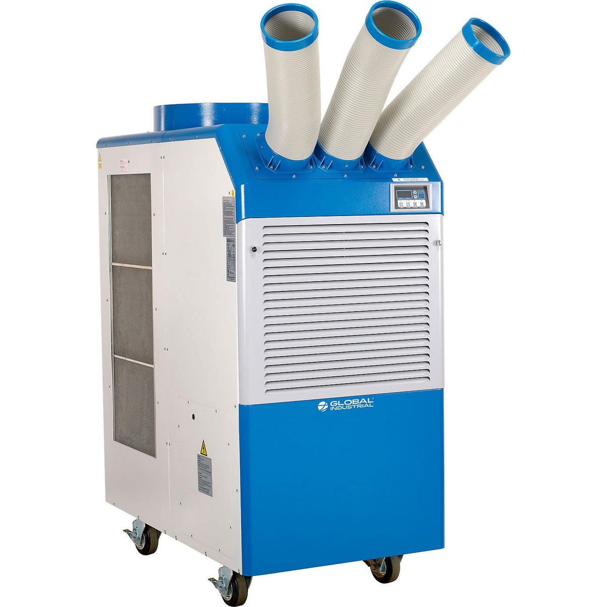 Portable A/C W/Cold Air Nozzles by Global Industrial – 5.0 tons, Steel, Blue & White, Model 292846R