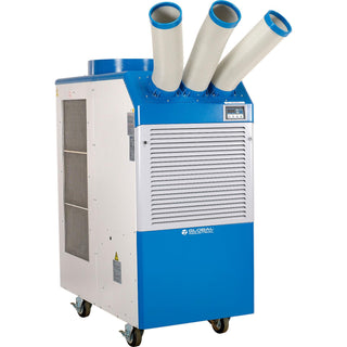 Portable A/C W/Cold Air Nozzles by Global Industrial – 5.0 tons, Steel, Blue & White, Model 292846R