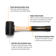 GEARWRENCH Hickory Handle / Black / 1 Mallets