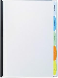 Wilson Jones Report Cover, View-Tabs, 5 Tabs, Punchless, 20 Sheets, Clear (W55766)