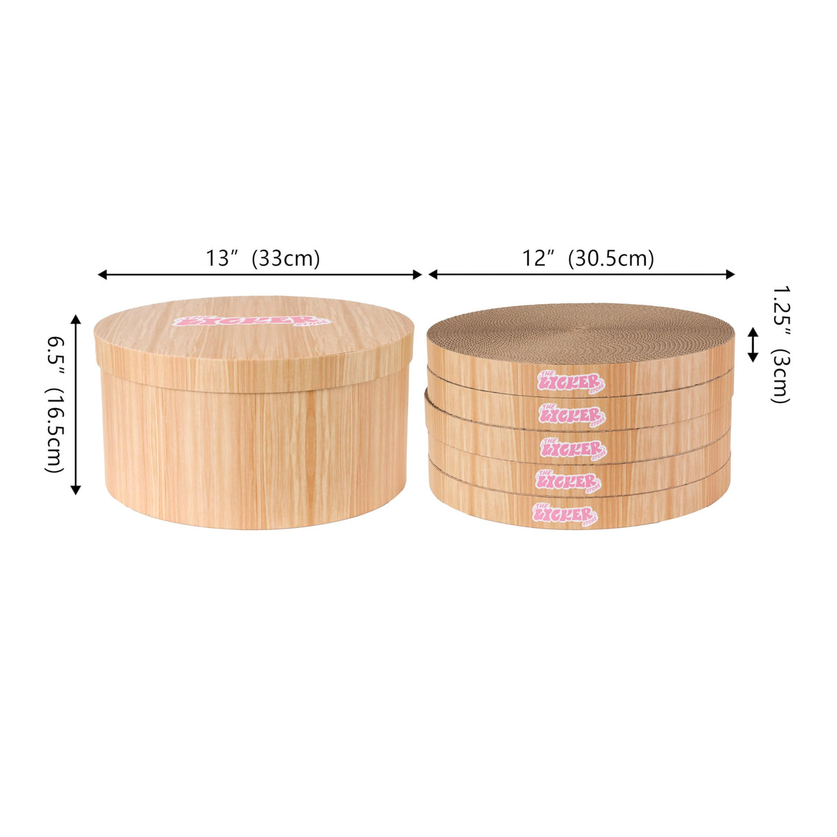 THE LICKER STORE Brown Wood Grain Finish / 12" / Modern;Mid-Century;Classic;Transitional;Traditional;Cottage;Casual Scratching Pads