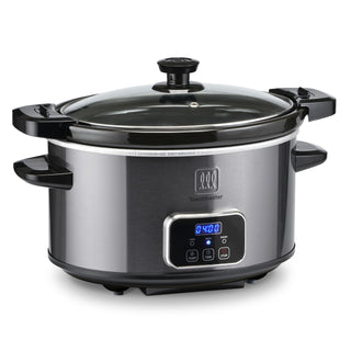 4-Quart Digital Slow Cooker with Locking Lid by Toastmaster – 4 Quarts, Glass, Graphite, Model TM-404SCGT