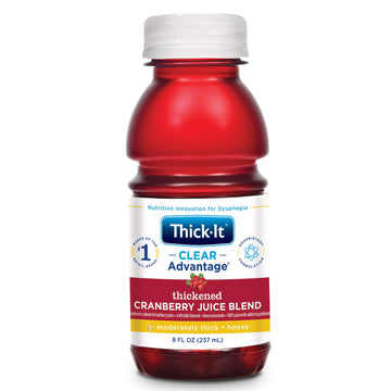 Clear Advantage Thickened Beverage Cranberry 8 oz Bottle by Thick-It – 8 Fl Oz (Pack of 1), Model B461-L9044