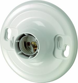 Leviton One-Piece Incandescent Lampholder, Keyless, 8829-CW4, White