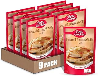 Betty Crocker Buttermilk Pancake and Waffle Mix, 6.75 oz, 9 Pack