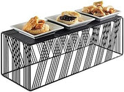 Portland Collection – Rectangle Riser – 20.125W x 7D x 7H – Black Wire, Black Metal
