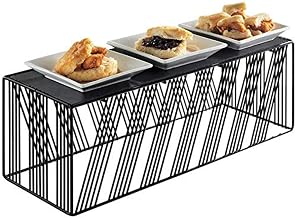 Portland Collection – Rectangle Riser – 20.125W x 7D x 7H – Black Wire, Black Metal